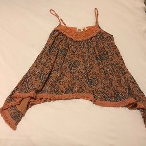 Pink pattern tank top